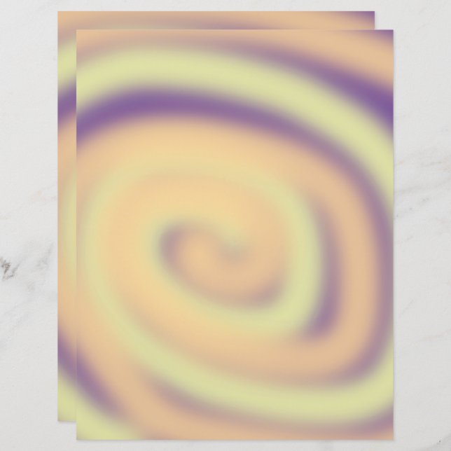 Lila, gelbes Orange-Swirbelpapier (Vorne/Hinten)