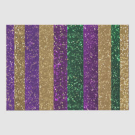 Lila-Gelbgrün-Mardi-Gras-Glitzer-Muster Seidenpapier