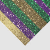 Lila-Gelbgrün-Mardi-Gras-Glitzer-Muster Seidenpapier (Detail)