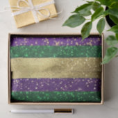 Lila-Gelbgrün-Mardi-Gras-Glitzer-Muster Seidenpapier (Geschenk)
