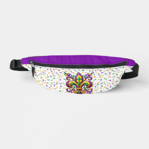 Lila-Gelbgrün Mardi Gras Lilie Bauchtasche