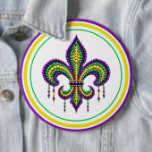Lila-Gelbgrün Mardi Gras Lilie Button (Beispiel)
