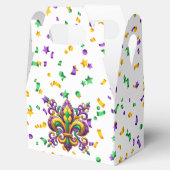 Lila-Gelbgrün Mardi Gras Lilie Geschenkschachtel (Geöffnet)