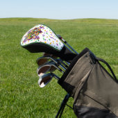 Lila-Gelbgrün Mardi Gras Lilie Golf Headcover (In SItu)
