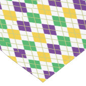 Lila-Gelbgrün Mardi Gras Lilie Kurzer Tischläufer (Ecke)