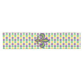 Lila-Gelbgrün Mardi Gras Lilie Kurzer Tischläufer (Horizontal)