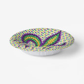 Lila-Gelbgrün Mardi Gras Lilie Pappteller (Gewinkelt)