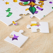 Lila-Gelbgrün Mardi Gras Lilie Puzzle (Seite)