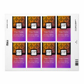 LILA GELBLICHES VIOLET SCHWARZES DAMASK, SQUARE-MO (Vorne)