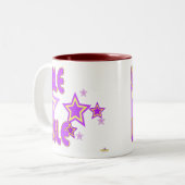 Lila Gelbsteine mit doppeltem Ärger Teil 2 Zweifarbige Tasse (Vorderseite Links)