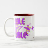 Lila Gelbsteine mit doppeltem Ärger Teil 2 Zweifarbige Tasse (Links)