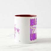 Lila Gelbsteine mit doppeltem Ärger Teil 2 Zweifarbige Tasse (Mittel)