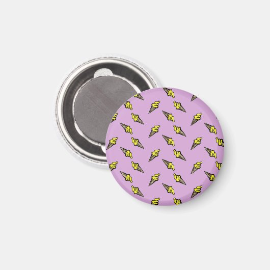 Lila Geleis Magnet (Vorderseite/Rückseite)