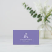 Lila Gem Crystal Business Card Visitenkarte (Stehend Vorderseite)