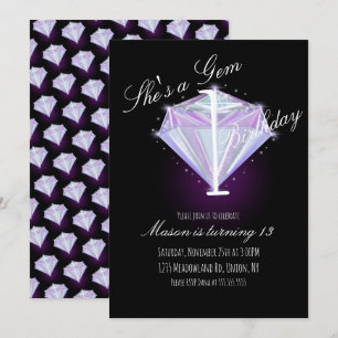 Lila Gem Crystal erste Geburtstagsparty