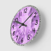 Lila Gem Runde Wanduhr (Winkel)