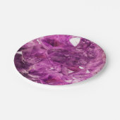 Lila Gem Stone Paper Plate Pappteller (Schrägansicht)