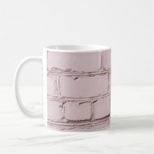 LILA GEMÄLDE AUF WEISSEN ZIEGELN KAFFEETASSE