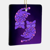 Lila Gemini Kittens Keramikornament (Rechts)