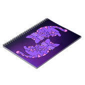 Lila Gemini Kittens Notizblock (Linke Seite)