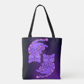 Lila Gemini Kittens Tasche (Rückseite)