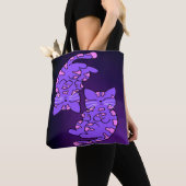 Lila Gemini Kittens Tasche (Von Nahem)
