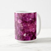 Lila Gemis Hintergrund des Amethyst Quarz Crystal Kaffeetasse (VorderseiteRechts)