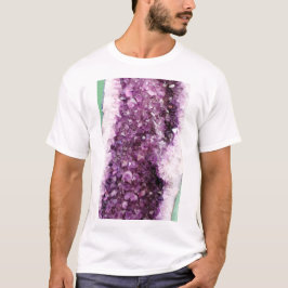 Lila Gemis Hintergrund des Amethyst Quarz Crystal T-Shirt