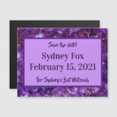 Lila Gemische speichern das Datumsfenster Magneteinladung (Vorne/Hinten)