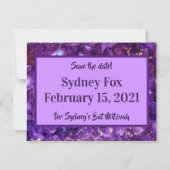 Lila Gemische speichern das Datumsfenster Magneteinladung (Vorderseite)