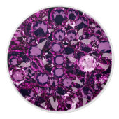 Lila Gems Amethyst Keramik Knob Keramikknauf (Vorderseite)
