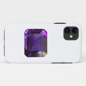 Lila Gemstone-Kronchakra Case-Mate iPhone Hülle (Rückseite (Horizontal))