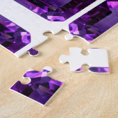 Lila Gemstone-Kronchakra Puzzle (Seite)