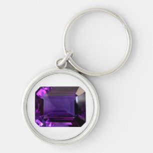Lila Gemstone-Kronchakra Schlüsselanhänger