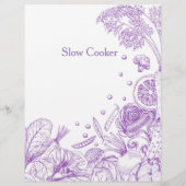 Lila Gemüse, handgezogen (Rückseite)