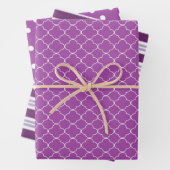 Lila Gemusterte Geschenkpapier Set (Beispiel)
