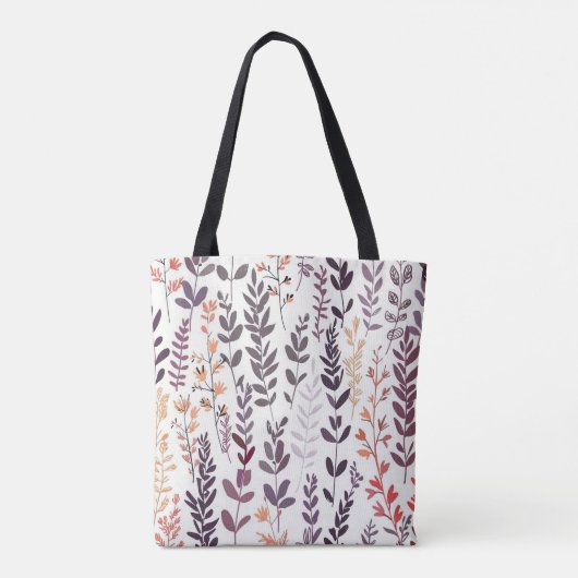 Lila Gemusterter Totbeutel Tasche (Rückseite)