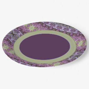 Lila Gemustertes Design Pappteller