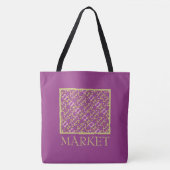 Lila Gemustertes Design Tasche (Vorderseite)