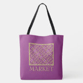 Lila Gemustertes Design Tasche (Rückseite)