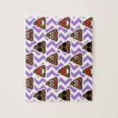 Lila gemustertes kacken Emojis Puzzlespiel Puzzle (Vertikal)