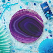 Lila Geode mit Fallschirm Pappteller (Party)