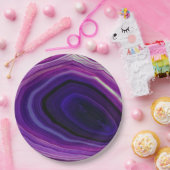 Lila Geode mit Fallschirm Pappteller (Party)