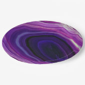 Lila Geode mit Fallschirm Pappteller (Schrägansicht)