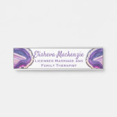 Lila Geode-Office-Türschild Türschild (Vorderseite )