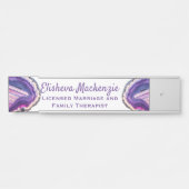 Lila Geode-Office-Türschild Türschild (Vorderseite )