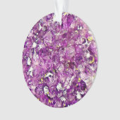 Lila Geode Picture Christmas Ornament (Vorderseite)