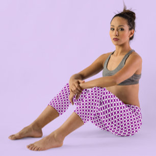 Lila Geometrie Capri Leggings