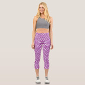 Lila geometrisch capri leggings (Vorderseite)