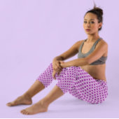 Lila geometrisch capri leggings